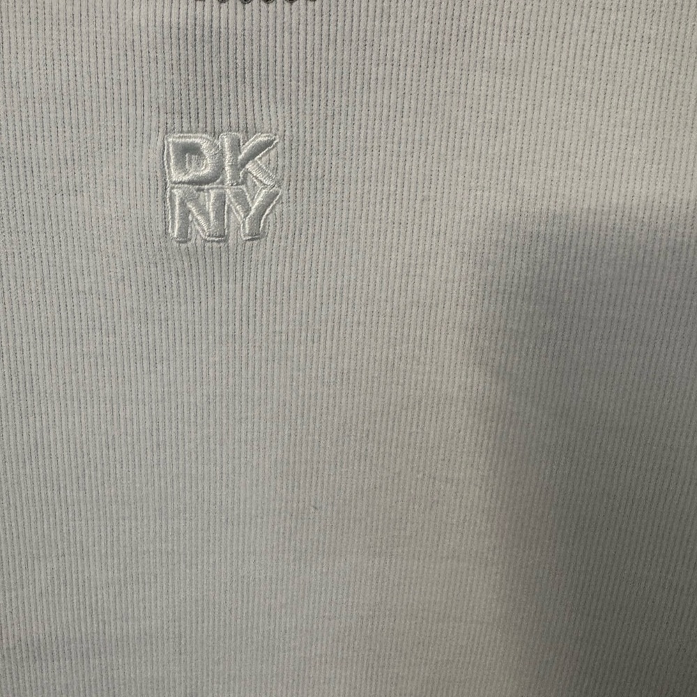 DKNY White Ribbed Top - Picture 3 of 7